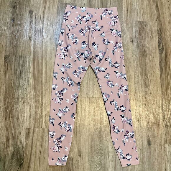 Beyond Yoga Olympus High Waisted Midi Leggings Impressionist Floral Blush Medium - Picture 5 of 8